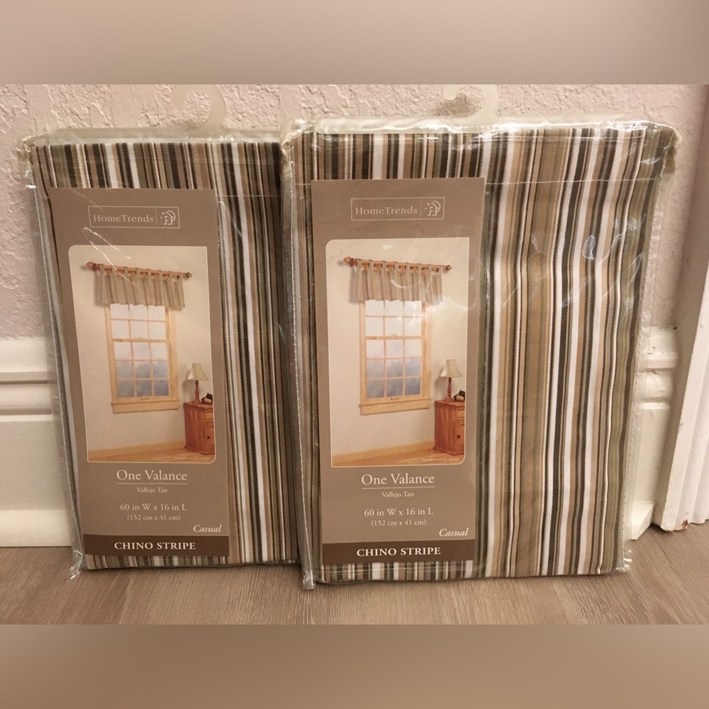 Valances set of two 60x16 each NEW